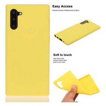 Soft Matte Silicone Phone Cover for Samsung Galaxy Note 10 (6.28 inch) / Note10 5G - Yellow
