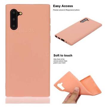 Soft Matte Silicone Phone Cover for Samsung Galaxy Note 10 (6.28 inch) / Note10 5G - Coral Orange