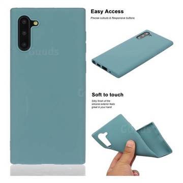 Soft Matte Silicone Phone Cover for Samsung Galaxy Note 10 (6.28 inch) / Note10 5G - Lake Blue