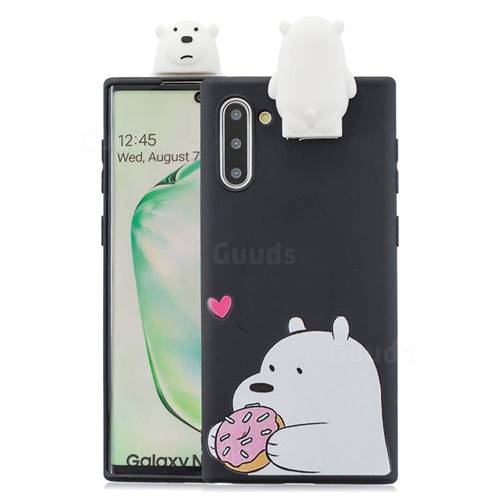 Big White Bear Soft 3D Climbing Doll Stand Soft Case for Samsung Galaxy Note 10 (6.28 inch) / Note10 5G