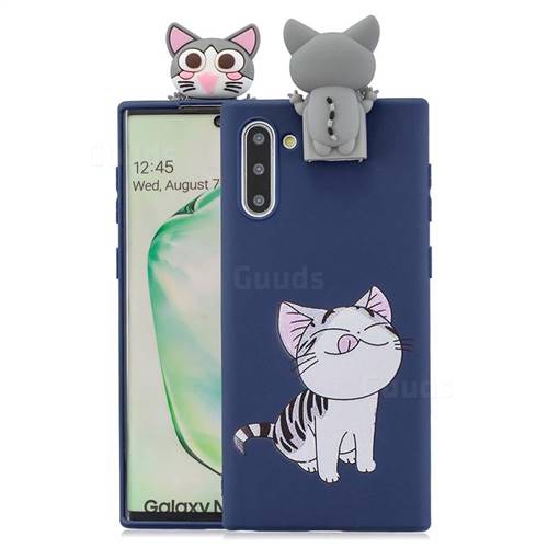 Grinning Cat Soft 3D Climbing Doll Stand Soft Case for Samsung Galaxy Note 10 (6.28 inch) / Note10 5G