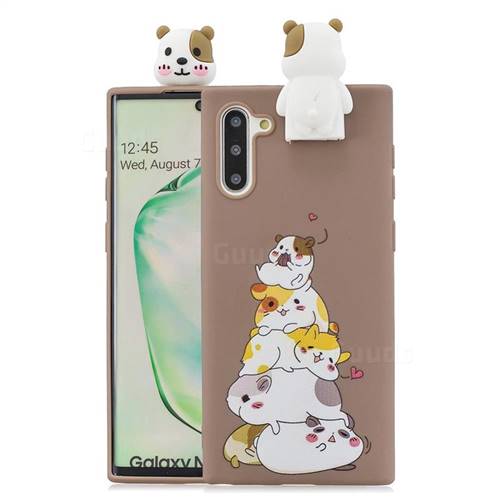 Hamster Family Soft 3D Climbing Doll Stand Soft Case for Samsung Galaxy Note 10 (6.28 inch) / Note10 5G