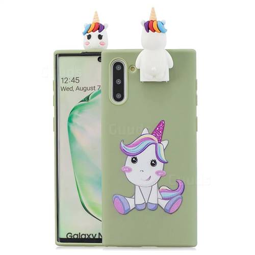 Cute Unicorn Soft 3D Climbing Doll Stand Soft Case for Samsung Galaxy Note 10 (6.28 inch) / Note10 5G