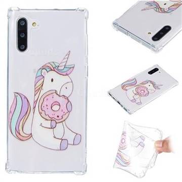 Donut Unicorn Anti-fall Clear Varnish Soft TPU Back Cover for Samsung Galaxy Note 10 (6.28 inch) / Note10 5G