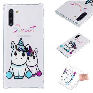 Sweet Unicorn Anti-fall Clear Varnish Soft TPU Back Cover for Samsung Galaxy Note 10 (6.28 inch) / Note10 5G