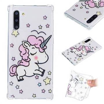 Star Unicorn Anti-fall Clear Varnish Soft TPU Back Cover for Samsung Galaxy Note 10 (6.28 inch) / Note10 5G
