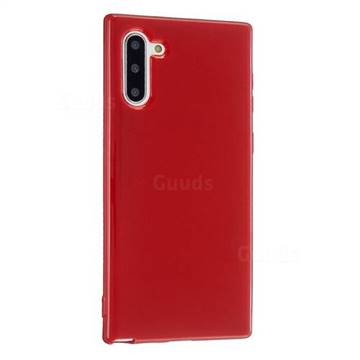 2mm Candy Soft Silicone Phone Case Cover for Samsung Galaxy Note 10 (6.28 inch) / Note10 5G - Hot Red