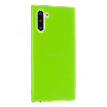 2mm Candy Soft Silicone Phone Case Cover for Samsung Galaxy Note 10 (6.28 inch) / Note10 5G - Bright Green