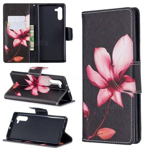 Lotus Flower Leather Wallet Case for Samsung Galaxy Note 10 (6.28 inch) / Note10 5G