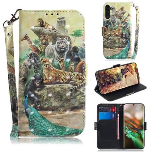 Beast Zoo 3D Painted Leather Wallet Phone Case for Samsung Galaxy Note 10 (6.28 inch) / Note10 5G