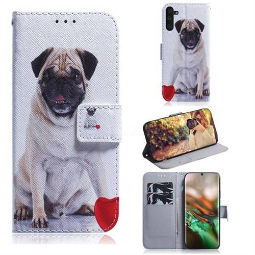 Pug Dog PU Leather Wallet Case for Samsung Galaxy Note 10 (6.28 inch) / Note10 5G