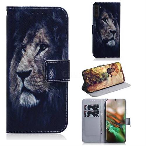 Lion Face PU Leather Wallet Case for Samsung Galaxy Note 10 (6.28 inch) / Note10 5G