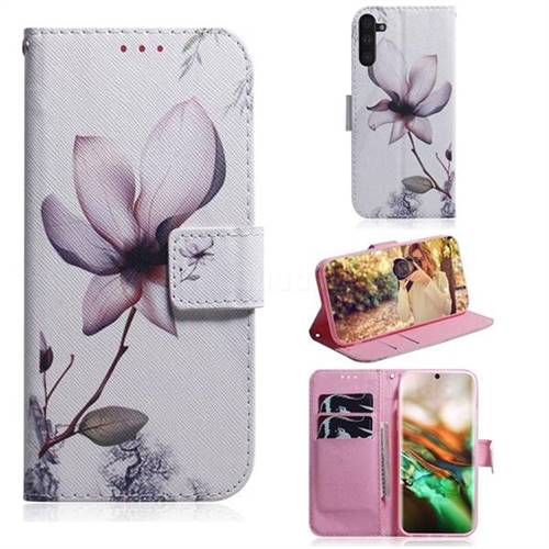 Magnolia Flower PU Leather Wallet Case for Samsung Galaxy Note 10 (6.28 inch) / Note10 5G