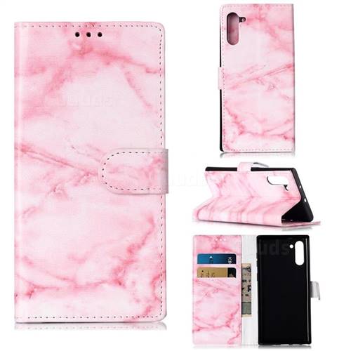 Pink Marble PU Leather Wallet Case for Samsung Galaxy Note 10 (6.28 inch) / Note10 5G
