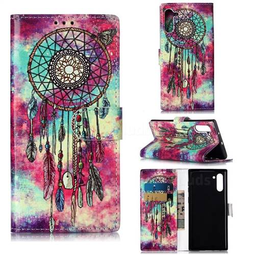 Butterfly Chimes PU Leather Wallet Case for Samsung Galaxy Note 10 (6.28 inch) / Note10 5G