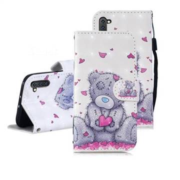 Love Panda 3D Painted Leather Wallet Phone Case for Samsung Galaxy Note 10 (6.28 inch) / Note10 5G