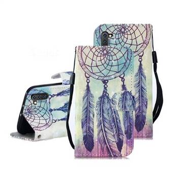 Feather Wind Chimes 3D Painted Leather Wallet Phone Case for Samsung Galaxy Note 10 (6.28 inch) / Note10 5G