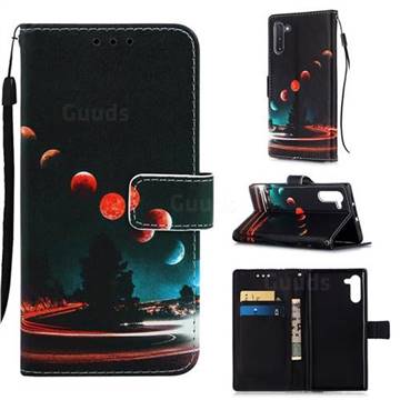 Wandering Earth Matte Leather Wallet Phone Case for Samsung Galaxy Note 10 (6.28 inch) / Note10 5G