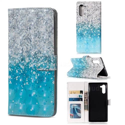 Sea Sand 3D Painted Leather Phone Wallet Case for Samsung Galaxy Note 10 (6.28 inch) / Note10 5G
