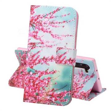 Plum Flower Leather Wallet Phone Case for Samsung Galaxy Note 10 (6.28 inch) / Note10 5G