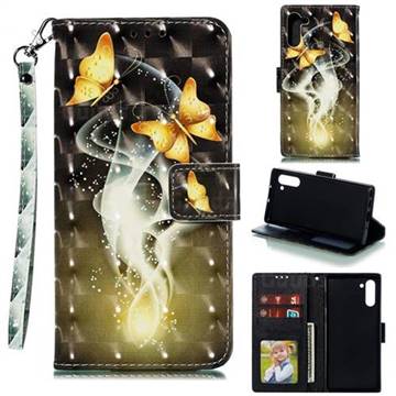Dream Butterfly 3D Painted Leather Phone Wallet Case for Samsung Galaxy Note 10 (6.28 inch) / Note10 5G