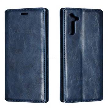 Retro Slim Magnetic Crazy Horse PU Leather Wallet Case for Samsung Galaxy Note 10 (6.28 inch) / Note10 5G - Blue