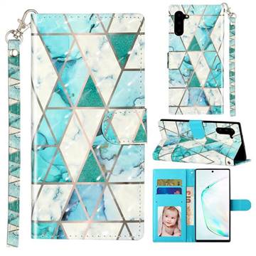 Stitching Marble 3D Leather Phone Holster Wallet Case for Samsung Galaxy Note 10 (6.28 inch) / Note10 5G
