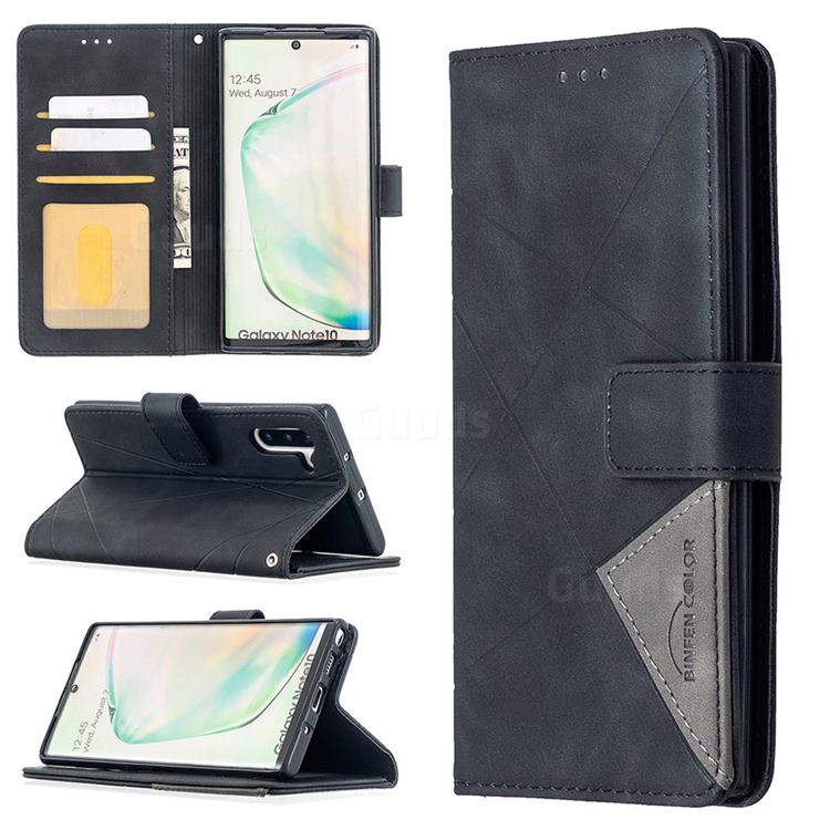 Binfen Color BF05 Prismatic Slim Wallet Flip Cover for Samsung Galaxy Note 10 (6.28 inch) / Note10 5G - Black