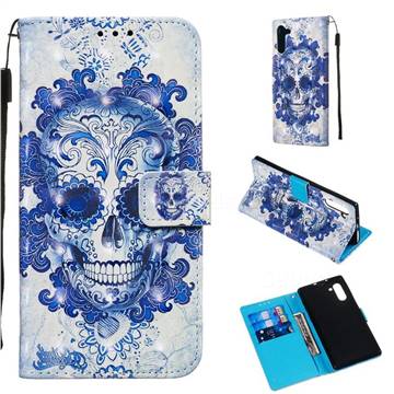 Cloud Kito 3D Painted Leather Wallet Case for Samsung Galaxy Note 10 (6.28 inch) / Note10 5G