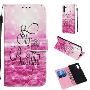 Beautiful 3D Painted Leather Wallet Case for Samsung Galaxy Note 10 (6.28 inch) / Note10 5G