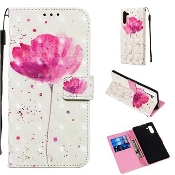 Watercolor 3D Painted Leather Wallet Case for Samsung Galaxy Note 10 (6.28 inch) / Note10 5G