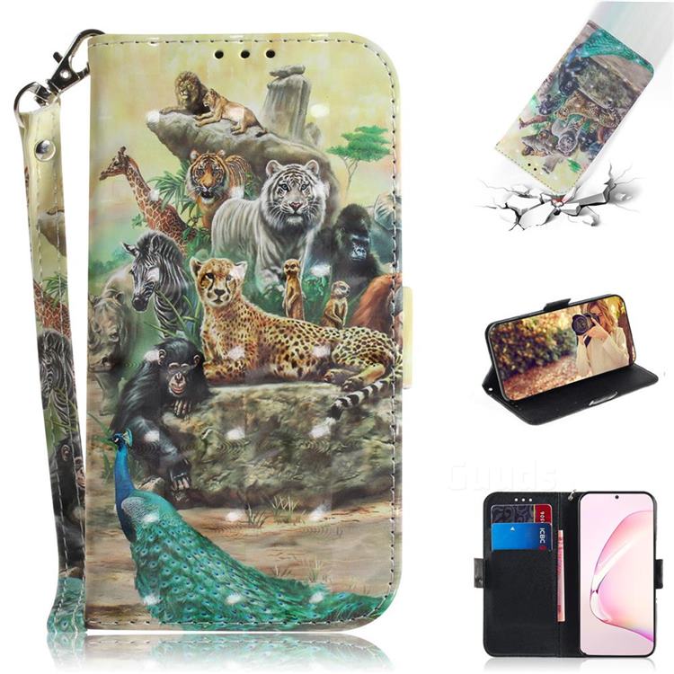 Beast Zoo 3D Painted Leather Wallet Phone Case for Samsung Galaxy Note 10 Lite
