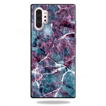 Marble 3D Embossed Relief Black TPU Cell Phone Back Cover for Samsung Galaxy Note 10+ (6.75 inch) / Note10 Plus