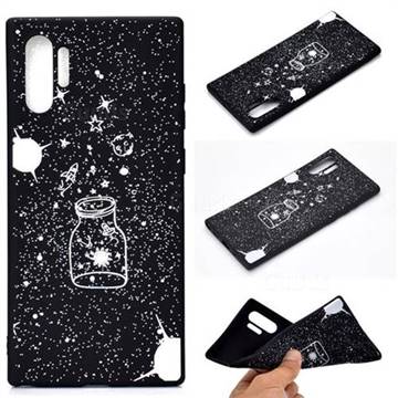 Travel The Universe Chalk Drawing Matte Black TPU Phone Cover for Samsung Galaxy Note 10+ (6.75 inch) / Note10 Plus