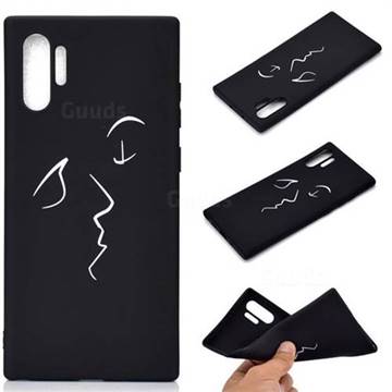Smiley Chalk Drawing Matte Black TPU Phone Cover for Samsung Galaxy Note 10+ (6.75 inch) / Note10 Plus