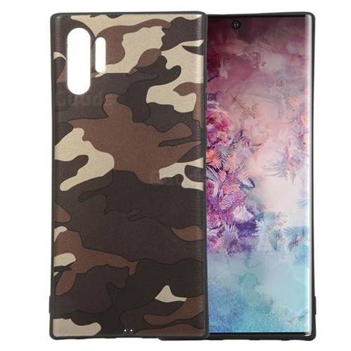 Camouflage Soft TPU Back Cover for Samsung Galaxy Note 10+ (6.75 inch) / Note10 Plus - Gold Coffee