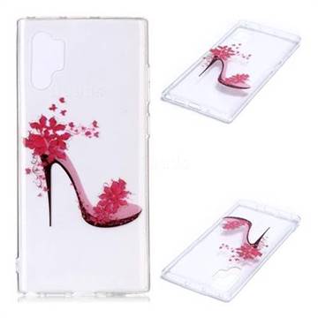 Flower High Heels Super Clear Soft TPU Back Cover for Samsung Galaxy Note 10+ (6.75 inch) / Note10 Plus
