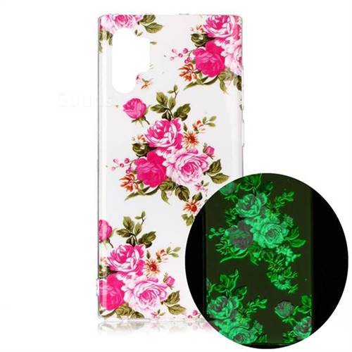 Peony Noctilucent Soft TPU Back Cover for Samsung Galaxy Note 10+ (6.75 inch) / Note10 Plus