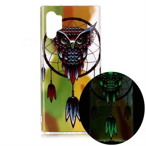 Owl Wind Chimes Noctilucent Soft TPU Back Cover for Samsung Galaxy Note 10+ (6.75 inch) / Note10 Plus