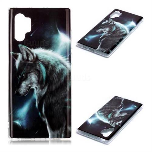 Fierce Wolf Soft TPU Cell Phone Back Cover for Samsung Galaxy Note 10+ (6.75 inch) / Note10 Plus