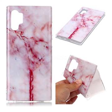 Red Grain Soft TPU Marble Pattern Phone Case for Samsung Galaxy Note 10+ (6.75 inch) / Note10 Plus