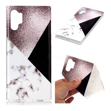 Black white Grey Soft TPU Marble Pattern Phone Case for Samsung Galaxy Note 10+ (6.75 inch) / Note10 Plus