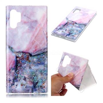 Purple Amber Soft TPU Marble Pattern Phone Case for Samsung Galaxy Note 10+ (6.75 inch) / Note10 Plus
