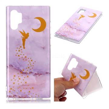 Elf Purple Soft TPU Marble Pattern Phone Case for Samsung Galaxy Note 10+ (6.75 inch) / Note10 Plus