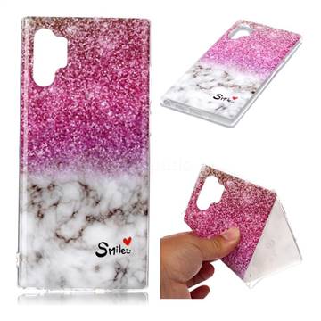Love Smoke Purple Soft TPU Marble Pattern Phone Case for Samsung Galaxy Note 10+ (6.75 inch) / Note10 Plus