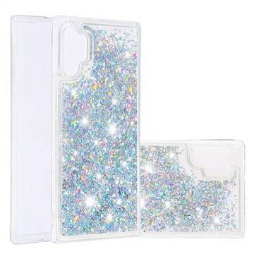 Dynamic Liquid Glitter Quicksand Sequins TPU Phone Case for Samsung Galaxy Note 10+ (6.75 inch) / Note10 Plus - Silver