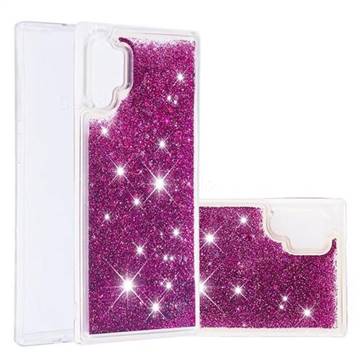 Dynamic Liquid Glitter Quicksand Sequins TPU Phone Case for Samsung Galaxy Note 10+ (6.75 inch) / Note10 Plus - Purple