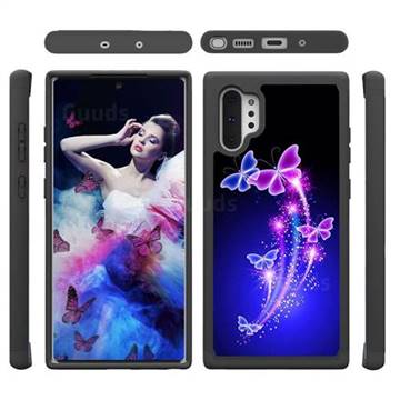 Dancing Butterflies Shock Absorbing Hybrid Defender Rugged Phone Case Cover for Samsung Galaxy Note 10+ (6.75 inch) / Note10 Plus
