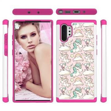 Pink Pony Shock Absorbing Hybrid Defender Rugged Phone Case Cover for Samsung Galaxy Note 10+ (6.75 inch) / Note10 Plus