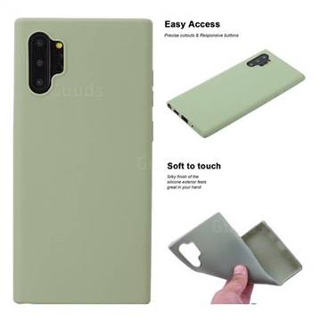 Soft Matte Silicone Phone Cover for Samsung Galaxy Note 10+ (6.75 inch) / Note10 Plus - Bean Green